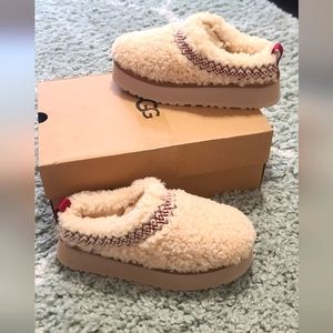 New Women's Shoes UGG Brand 1143976 Tazz UGGBraid Platform Slippers Size 8, NIB